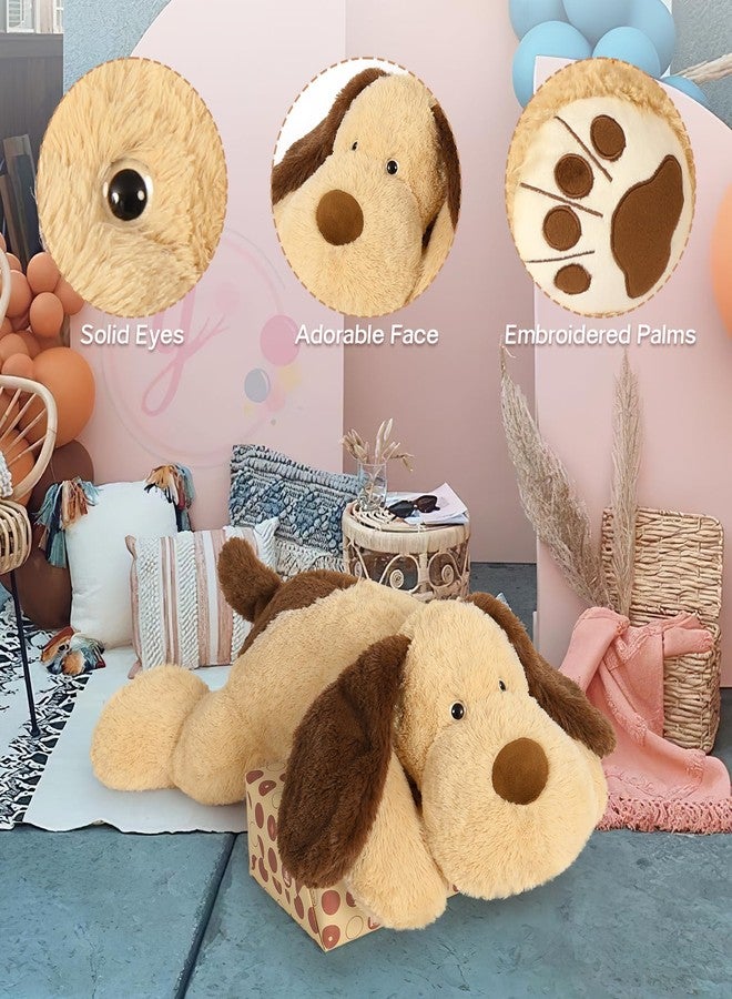 MorisMos 32 Inch 5Lbs Weighted Dog Stuffed Animals, Giant Large Weighted Stuffed Dog Plush Puppy Pillow for Adults Kids, Teens, Girls, Boys - Image 4